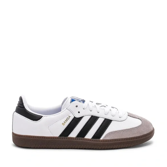 Adidas Original Samba in White, Black, & Clear Granite - Picture 1 of 6